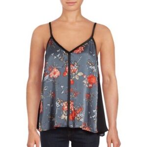 Cinq A Sept Caspian Pewter Floral Tank - Size XS